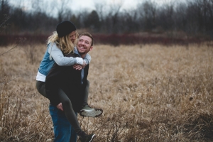 Girlfriend being carried piggyback by her boyfriend for National Girlfriend Day.